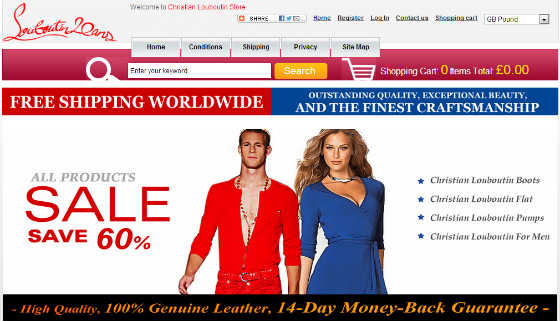 Screen Shot of Counterfeit Site 3