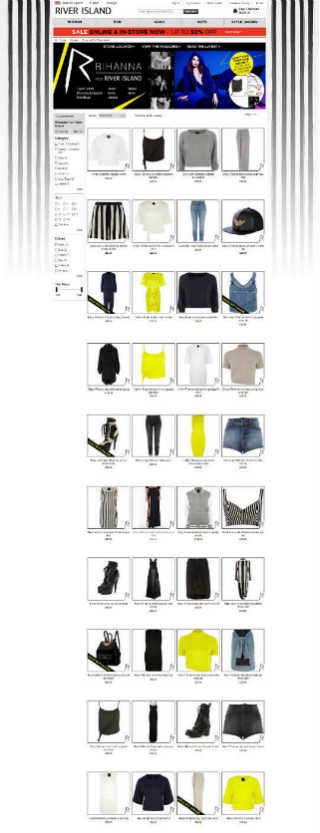 Screenshot - Rihanna for River Island Collection - riverisland.com