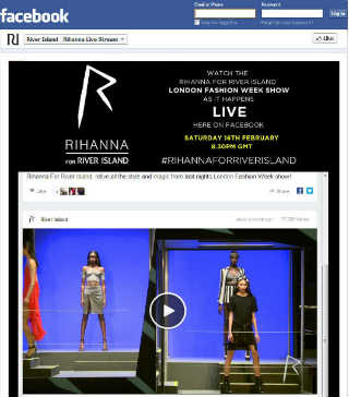 Screenshot - Rihanna for River Island London Fashion Week - riverisland.com