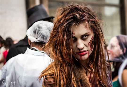 Supporting graphic - photo of woman as a zombie