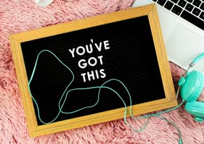 Blackboard with message - you got this