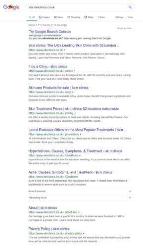 Google Keywords screen shot