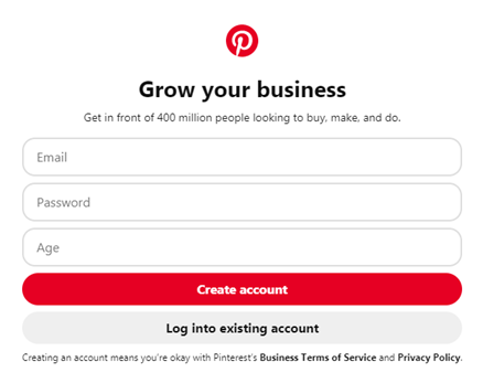 Leveraging Pinterest - supporting screenshot