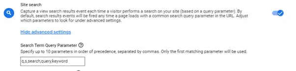 How to Track On-Site Search Terms in Google Analytics 4 - Supporting screenshot of analytics console