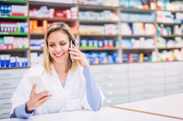 Woman in a pharmacy