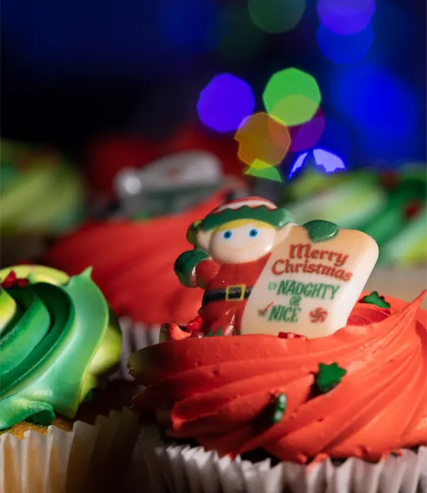An elf on a fairy cake
