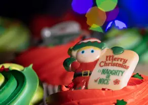 An elf on a fairy cake