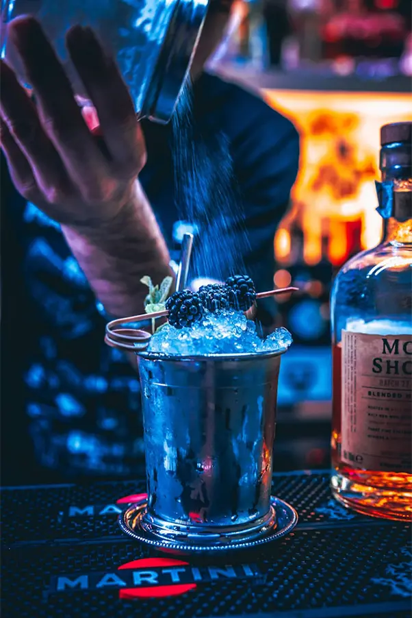 Luxury blue cocktails