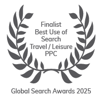 Global search aawards 2025 finalist travel PPC logo