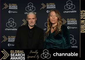 Helen Trendell & Paul Goodwin at the Global Search Awards in Dublin 2025
