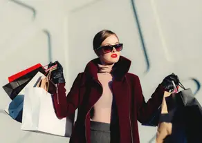 Woman with shopping bags