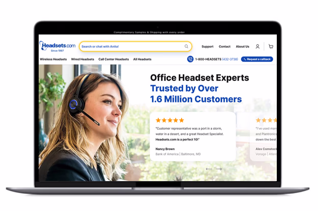 headsets.com website screenshot