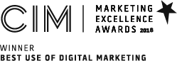 CIM Winner logo - best use of digital marketing 2018